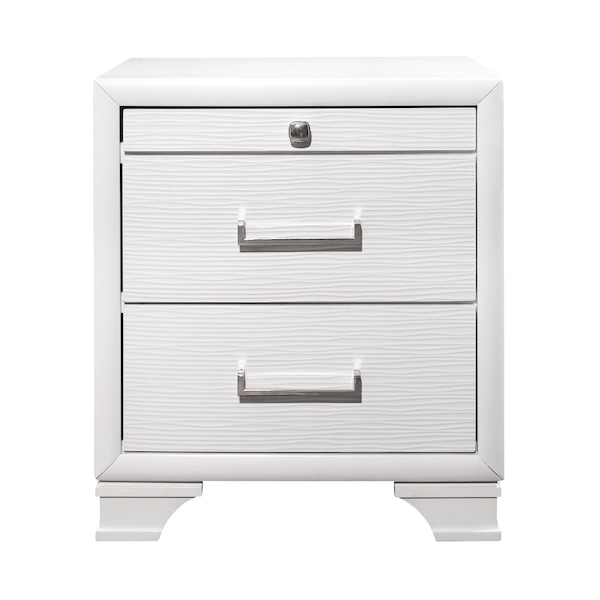 Global Furniture Usa Transitional Glam Jordyn White Nightstand 1197 - main